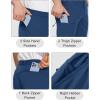 imageMAGCOMSEN Mens Hiking Pants 6 PocketsWater Resistant Ripstop Outdoor PantsLightweight Quick Dry Fishing Work PantsBright Blue