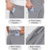 imageMAGCOMSEN Mens Hiking Pants 6 PocketsWater Resistant Ripstop Outdoor PantsLightweight Quick Dry Fishing Work PantsLight Grey