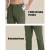 imageMAGCOMSEN Mens Hiking Pants Fleece Lined Winter Snow Water Resistant Pants Soft Shell Outdoor Working Pants with 5 PocketsArmy Green