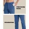 imageMAGCOMSEN Mens Hiking Pants Fleece Lined Winter Snow Water Resistant Pants Soft Shell Outdoor Working Pants with 5 PocketsBlue
