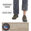 imageMAGCOMSEN Mens Hiking Pants Fleece Lined Winter Snow Water Resistant Pants Soft Shell Outdoor Working Pants with 5 PocketsDark Grey