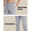 imageMAGCOMSEN Mens Hiking Pants Fleece Lined Winter Snow Water Resistant Pants Soft Shell Outdoor Working Pants with 5 PocketsLight Grey