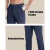 imageMAGCOMSEN Mens Hiking Pants Fleece Lined Winter Snow Water Resistant Pants Soft Shell Outdoor Working Pants with 5 PocketsNavy