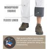 imageMAGCOMSEN Mens Hiking Pants Fleece Lined Winter Snow Water Resistant Pants Soft Shell Outdoor Working Pants with 5 PocketsWhite