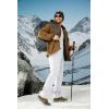 imageMAGCOMSEN Mens Hiking Pants Fleece Lined Winter Snow Water Resistant Pants Soft Shell Outdoor Working Pants with 5 PocketsWhite