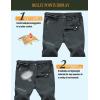 imageMAGCOMSEN Mens Hiking Pants QuickDry Water Resistant Reinforced Knee 4 Zip Pockets Outdoor Work PantsDark Grey
