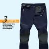 imageMAGCOMSEN Mens Hiking Pants QuickDry Water Resistant Reinforced Knee 4 Zip Pockets Outdoor Work PantsNavy