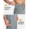 imageMAGCOMSEN Mens Hiking Pants Water Resistant Quick Dry Golf Pants Ripstop Lightweight Casual Work Pants 4 PocketsLightgrey