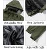 imageMAGCOMSEN Mens Lightweight Windbreaker Rain Jacket Raincoat with Detachable Hood for Hiking Fishing ActivewearArmy Green