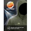 imageMAGCOMSEN Mens Lightweight Windbreaker Rain Jacket Raincoat with Detachable Hood for Hiking Fishing ActivewearArmy Green