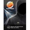 imageMAGCOMSEN Mens Lightweight Windbreaker Rain Jacket Raincoat with Detachable Hood for Hiking Fishing ActivewearBlack Camo