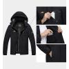 imageMAGCOMSEN Mens Lightweight Windbreaker Rain Jacket Raincoat with Detachable Hood for Hiking Fishing ActivewearBlack Camo