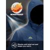 imageMAGCOMSEN Mens Lightweight Windbreaker Rain Jacket Raincoat with Detachable Hood for Hiking Fishing ActivewearDenim Blue