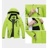 imageMAGCOMSEN Mens Lightweight Windbreaker Rain Jacket Raincoat with Detachable Hood for Hiking Fishing ActivewearFluorescent Green