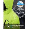imageMAGCOMSEN Mens Lightweight Windbreaker Rain Jacket Raincoat with Detachable Hood for Hiking Fishing ActivewearFluorescent Green