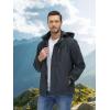 imageMAGCOMSEN Mens Lightweight Windbreaker Rain Jacket Raincoat with Detachable Hood for Hiking Fishing ActivewearGrey