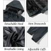 imageMAGCOMSEN Mens Lightweight Windbreaker Rain Jacket Raincoat with Detachable Hood for Hiking Fishing ActivewearGrey