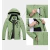 imageMAGCOMSEN Mens Lightweight Windbreaker Rain Jacket Raincoat with Detachable Hood for Hiking Fishing ActivewearLight Green