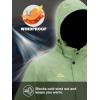 imageMAGCOMSEN Mens Lightweight Windbreaker Rain Jacket Raincoat with Detachable Hood for Hiking Fishing ActivewearLight Green