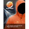 imageMAGCOMSEN Mens Lightweight Windbreaker Rain Jacket Raincoat with Detachable Hood for Hiking Fishing ActivewearOrange