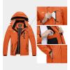 imageMAGCOMSEN Mens Lightweight Windbreaker Rain Jacket Raincoat with Detachable Hood for Hiking Fishing ActivewearOrange