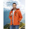 imageMAGCOMSEN Mens Lightweight Windbreaker Rain Jacket Raincoat with Detachable Hood for Hiking Fishing ActivewearOrange