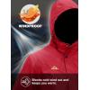 imageMAGCOMSEN Mens Lightweight Windbreaker Rain Jacket Raincoat with Detachable Hood for Hiking Fishing ActivewearRed