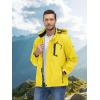 imageMAGCOMSEN Mens Lightweight Windbreaker Rain Jacket Raincoat with Detachable Hood for Hiking Fishing ActivewearYellow