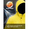 imageMAGCOMSEN Mens Lightweight Windbreaker Rain Jacket Raincoat with Detachable Hood for Hiking Fishing ActivewearYellow
