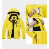 imageMAGCOMSEN Mens Lightweight Windbreaker Rain Jacket Raincoat with Detachable Hood for Hiking Fishing ActivewearYellow