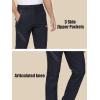 imageMAGCOMSEN Mens Winter Pants Snow Pants Fleece Lined Water Resistant 4 Zip Pockets Skiing PantsBlack