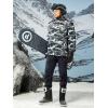 imageMAGCOMSEN Mens Winter Pants Snow Pants Fleece Lined Water Resistant 4 Zip Pockets Skiing PantsBlack