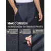 imageMAGCOMSEN Mens Winter Pants Snow Pants Fleece Lined Water Resistant 4 Zip Pockets Skiing PantsDark Grey