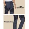 imageMAGCOMSEN Mens Winter Pants Snow Pants Fleece Lined Water Resistant 4 Zip Pockets Skiing PantsDark Grey
