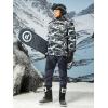 imageMAGCOMSEN Mens Winter Pants Snow Pants Fleece Lined Water Resistant 4 Zip Pockets Skiing PantsDark Grey