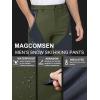 imageMAGCOMSEN Mens Winter Pants Snow Pants Fleece Lined Water Resistant 4 Zip Pockets Skiing PantsGreen