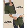 imageMAGCOMSEN Mens Winter Pants Snow Pants Fleece Lined Water Resistant 4 Zip Pockets Skiing PantsGreen