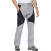 imageMAGCOMSEN Mens Winter Pants Snow Pants Fleece Lined Water Resistant 4 Zip Pockets Skiing PantsLight Grey