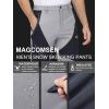 imageMAGCOMSEN Mens Winter Pants Snow Pants Fleece Lined Water Resistant 4 Zip Pockets Skiing PantsLight Grey