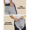 imageMAGCOMSEN Mens Winter Pants Snow Pants Fleece Lined Water Resistant 4 Zip Pockets Skiing PantsLight Grey