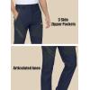 imageMAGCOMSEN Mens Winter Pants Snow Pants Fleece Lined Water Resistant 4 Zip Pockets Skiing PantsNavy