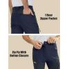 imageMAGCOMSEN Mens Winter Pants Snow Pants Fleece Lined Water Resistant 4 Zip Pockets Skiing PantsNavy