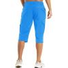 imageMAGCOMSEN Mens Workout Gym Shorts Quick Dry 34 Capri Pants Zipper Pockets Hiking Athletic Running ShortsAzure