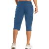 imageMAGCOMSEN Mens Workout Gym Shorts Quick Dry 34 Capri Pants Zipper Pockets Hiking Athletic Running ShortsBlur Grey
