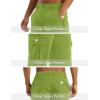 imageMAGCOMSEN Mens Workout Gym Shorts Quick Dry 34 Capri Pants Zipper Pockets Hiking Athletic Running ShortsFriut Green