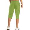 imageMAGCOMSEN Mens Workout Gym Shorts Quick Dry 34 Capri Pants Zipper Pockets Hiking Athletic Running ShortsFriut Green