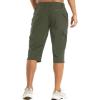 imageMAGCOMSEN Mens Workout Gym Shorts Quick Dry 34 Capri Pants Zipper Pockets Hiking Athletic Running ShortsGreen