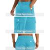 imageMAGCOMSEN Mens Workout Gym Shorts Quick Dry 34 Capri Pants Zipper Pockets Hiking Athletic Running ShortsIce Blue