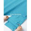 imageMAGCOMSEN Mens Workout Gym Shorts Quick Dry 34 Capri Pants Zipper Pockets Hiking Athletic Running ShortsIce Blue