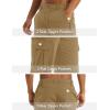 imageMAGCOMSEN Mens Workout Gym Shorts Quick Dry 34 Capri Pants Zipper Pockets Hiking Athletic Running ShortsKhaki